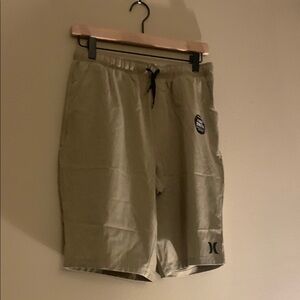 Nwt Hurley Tan Athletic Shorts with Elastic Waistband